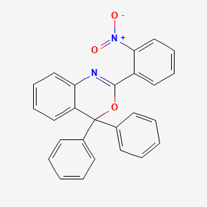 molecular formula C26H18N2O3 B5501642 2-(2-nitrophenyl)-4,4-diphenyl-4H-3,1-benzoxazine 