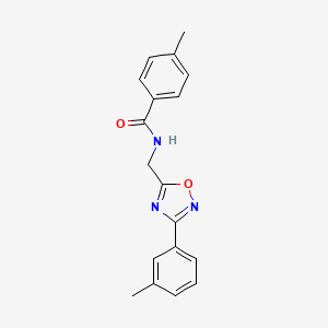 4-methyl-N-{[3-(3-methylphenyl)-1,2,4-oxadiazol-5-yl]methyl}benzamide