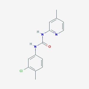 N-(3-chloro-4-methylphenyl)-N'-(4-methyl-2-pyridinyl)urea