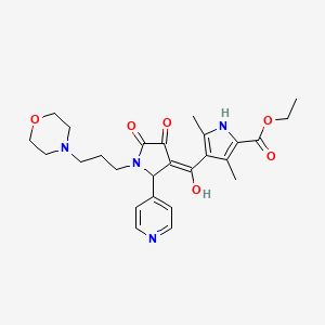 ethyl 4-{[4-hydroxy-1-[3-(4-morpholinyl)propyl]-5-oxo-2-(4-pyridinyl)-2,5-dihydro-1H-pyrrol-3-yl]carbonyl}-3,5-dimethyl-1H-pyrrole-2-carboxylate