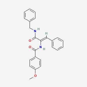 molecular formula C24H22N2O3 B5501707 N-{1-[(benzylamino)carbonyl]-2-phenylvinyl}-4-methoxybenzamide 