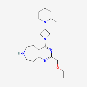 2-(ethoxymethyl)-4-[3-(2-methylpiperidin-1-yl)azetidin-1-yl]-6,7,8,9-tetrahydro-5H-pyrimido[4,5-d]azepine