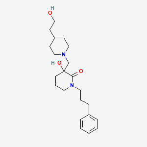 molecular formula C22H34N2O3 B5501717 3-hydroxy-3-{[4-(2-hydroxyethyl)piperidin-1-yl]methyl}-1-(3-phenylpropyl)piperidin-2-one 
