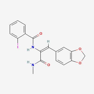 N-{2-(1,3-benzodioxol-5-yl)-1-[(methylamino)carbonyl]vinyl}-2-iodobenzamide