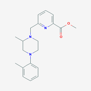 molecular formula C20H25N3O2 B5501738 6-[{2-甲基-4-(2-甲苯基)哌嗪-1-基}甲基]吡啶-2-羧酸甲酯 