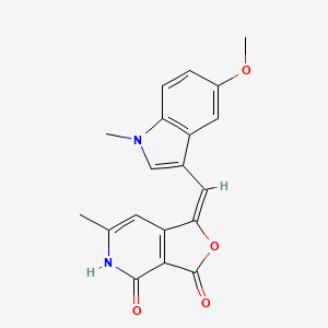 molecular formula C19H16N2O4 B5501771 1-[(5-methoxy-1-methyl-1H-indol-3-yl)methylene]-6-methylfuro[3,4-c]pyridine-3,4(1H,5H)-dione 