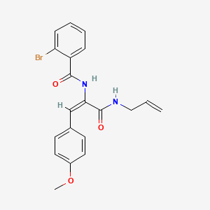 molecular formula C20H19BrN2O3 B5501775 N-[1-[(allylamino)carbonyl]-2-(4-methoxyphenyl)vinyl]-2-bromobenzamide 