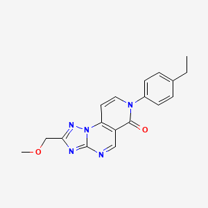 molecular formula C18H17N5O2 B5501833 7-(4-乙基苯基)-2-(甲氧基甲基)吡啶并[3,4-e][1,2,4]三唑并[1,5-a]嘧啶-6(7H)-酮 