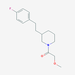 molecular formula C16H22FNO2 B5501847 3-[2-(4-氟苯基)乙基]-1-(甲氧基乙酰基)哌啶 