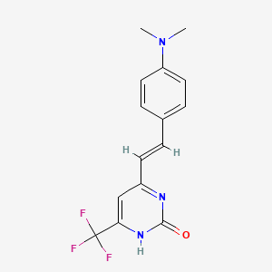 molecular formula C15H14F3N3O B5501852 4-{2-[4-(dimethylamino)phenyl]vinyl}-6-(trifluoromethyl)-2(1H)-pyrimidinone 