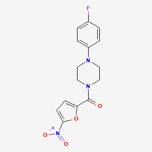 molecular formula C15H14FN3O4 B5501975 1-(4-fluorophenyl)-4-(5-nitro-2-furoyl)piperazine 