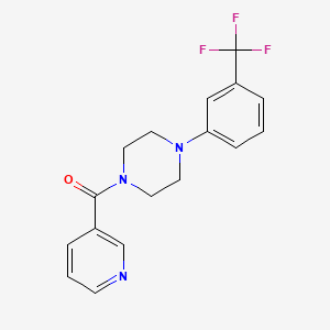 molecular formula C17H16F3N3O B5501980 1-(3-pyridinylcarbonyl)-4-[3-(trifluoromethyl)phenyl]piperazine CAS No. 124444-77-5