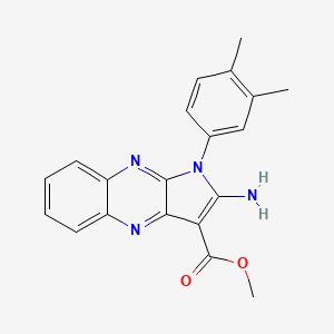 molecular formula C20H18N4O2 B5501999 methyl 2-amino-1-(3,4-dimethylphenyl)-1H-pyrrolo[2,3-b]quinoxaline-3-carboxylate 