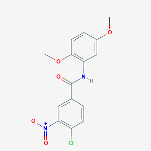 molecular formula C15H13ClN2O5 B5502018 4-chloro-N-(2,5-dimethoxyphenyl)-3-nitrobenzamide 