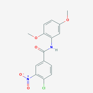 molecular formula C15H13ClN2O5 B5502018 4-氯-N-(2,5-二甲氧基苯基)-3-硝基苯甲酰胺 