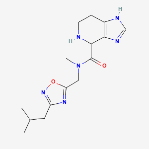molecular formula C15H22N6O2 B5502058 N-[(3-isobutyl-1,2,4-oxadiazol-5-yl)methyl]-N-methyl-4,5,6,7-tetrahydro-1H-imidazo[4,5-c]pyridine-4-carboxamide dihydrochloride 