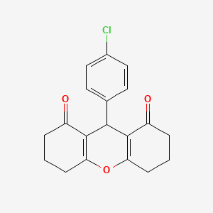 molecular formula C19H17ClO3 B5502066 9-(4-chlorophenyl)-3,4,5,6,7,9-hexahydro-1H-xanthene-1,8(2H)-dione 