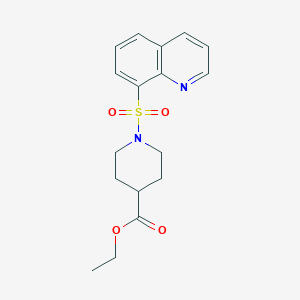 molecular formula C17H20N2O4S B5502074 ethyl 1-(8-quinolinylsulfonyl)-4-piperidinecarboxylate 