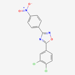molecular formula C14H7Cl2N3O3 B5502088 5-(3,4-二氯苯基)-3-(4-硝基苯基)-1,2,4-恶二唑 