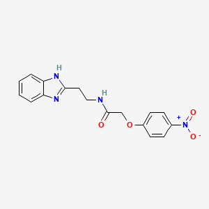 molecular formula C17H16N4O4 B5502094 N-[2-(1H-benzimidazol-2-yl)ethyl]-2-(4-nitrophenoxy)acetamide 
