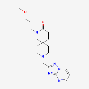 molecular formula C19H28N6O2 B5502104 2-(3-甲氧基丙基)-9-([1,2,4]三唑并[1,5-a]嘧啶-2-基甲基)-2,9-二氮杂螺[5.5]十一烷-3-酮 