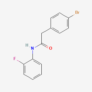 molecular formula C14H11BrFNO B5502144 2-(4-溴苯基)-N-(2-氟苯基)乙酰胺 