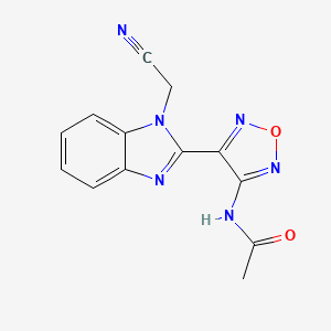 N-{4-[1-(cyanomethyl)-1H-benzimidazol-2-yl]-1,2,5-oxadiazol-3-yl}acetamide