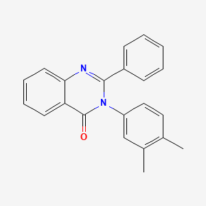 molecular formula C22H18N2O B5502159 3-(3,4-dimethylphenyl)-2-phenyl-4(3H)-quinazolinone 