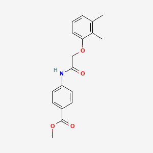 molecular formula C18H19NO4 B5502168 methyl 4-{[(2,3-dimethylphenoxy)acetyl]amino}benzoate 