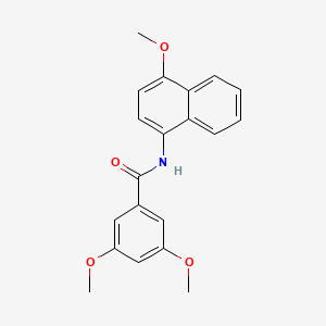 molecular formula C20H19NO4 B5502189 3,5-二甲氧基-N-(4-甲氧基-1-萘基)苯甲酰胺 