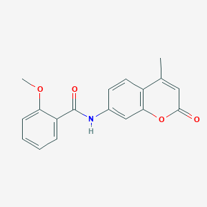molecular formula C18H15NO4 B5502196 2-methoxy-N-(4-methyl-2-oxo-2H-chromen-7-yl)benzamide 