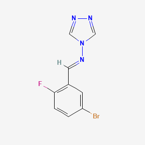 molecular formula C9H6BrFN4 B5502202 N-(5-bromo-2-fluorobenzylidene)-4H-1,2,4-triazol-4-amine 
