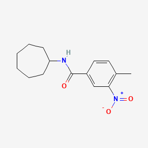 molecular formula C15H20N2O3 B5502240 N-cycloheptyl-4-methyl-3-nitrobenzamide 