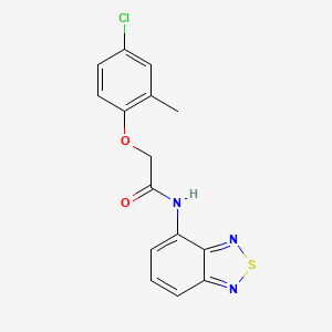 molecular formula C15H12ClN3O2S B5502276 N-2,1,3-benzothiadiazol-4-yl-2-(4-chloro-2-methylphenoxy)acetamide 