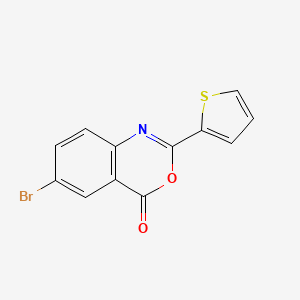 molecular formula C12H6BrNO2S B5502287 6-bromo-2-(2-thienyl)-4H-3,1-benzoxazin-4-one 