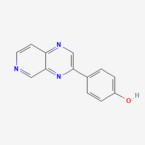 molecular formula C13H9N3O B5502313 4-pyrido[3,4-b]pyrazin-3-ylphenol 