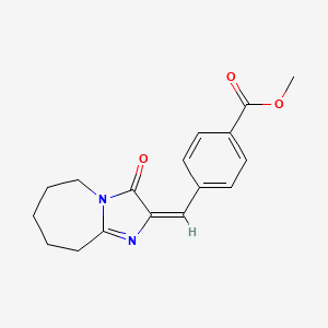 molecular formula C17H18N2O3 B5502332 methyl 4-[(3-oxo-6,7,8,9-tetrahydro-3H-imidazo[1,2-a]azepin-2(5H)-ylidene)methyl]benzoate 