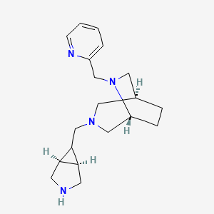 molecular formula C19H28N4 B5502337 rel-(1S,5R)-3-[rel-(1R,5S,6r)-3-azabicyclo[3.1.0]hex-6-ylmethyl]-6-(2-pyridinylmethyl)-3,6-diazabicyclo[3.2.2]nonane dihydrochloride 