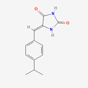 molecular formula C13H14N2O2 B5502345 5-(4-isopropylbenzylidene)-2,4-imidazolidinedione 
