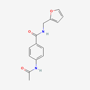 molecular formula C14H14N2O3 B5502350 4-(acetylamino)-N-(2-furylmethyl)benzamide 