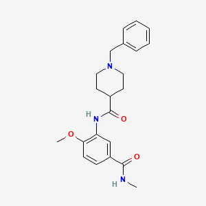 1-benzyl-N-{2-methoxy-5-[(methylamino)carbonyl]phenyl}-4-piperidinecarboxamide