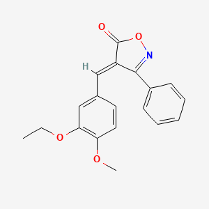 molecular formula C19H17NO4 B5502363 4-(3-ethoxy-4-methoxybenzylidene)-3-phenyl-5(4H)-isoxazolone 