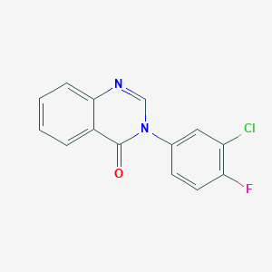 molecular formula C14H8ClFN2O B5502377 3-(3-chloro-4-fluorophenyl)-4(3H)-quinazolinone 