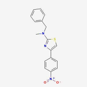 molecular formula C17H15N3O2S B5502492 N-benzyl-N-methyl-4-(4-nitrophenyl)-1,3-thiazol-2-amine 