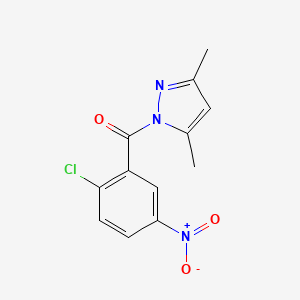 molecular formula C12H10ClN3O3 B5502524 1-(2-chloro-5-nitrobenzoyl)-3,5-dimethyl-1H-pyrazole 