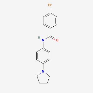 molecular formula C17H17BrN2O B5502553 4-bromo-N-[4-(1-pyrrolidinyl)phenyl]benzamide 