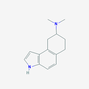 molecular formula C14H18N2 B055026 6,7,8,9-Tetrahydro-N,N-dimethyl-3H-benz(e)indol-8-amine CAS No. 121784-56-3
