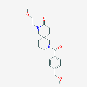 molecular formula C20H28N2O4 B5502623 8-[4-(hydroxymethyl)benzoyl]-2-(2-methoxyethyl)-2,8-diazaspiro[5.5]undecan-3-one 