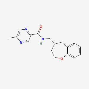 molecular formula C17H19N3O2 B5502651 5-methyl-N-(2,3,4,5-tetrahydro-1-benzoxepin-4-ylmethyl)pyrazine-2-carboxamide 