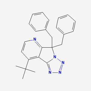 molecular formula C25H25N5 B5502713 5,5-dibenzyl-9-tert-butyl-5H-tetrazolo[1',5':1,5]pyrrolo[3,4-b]pyridine 